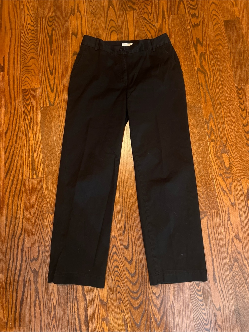 Charter Club Katherine Fit Black High Rise Straight Leg Pants Stretch Work 10